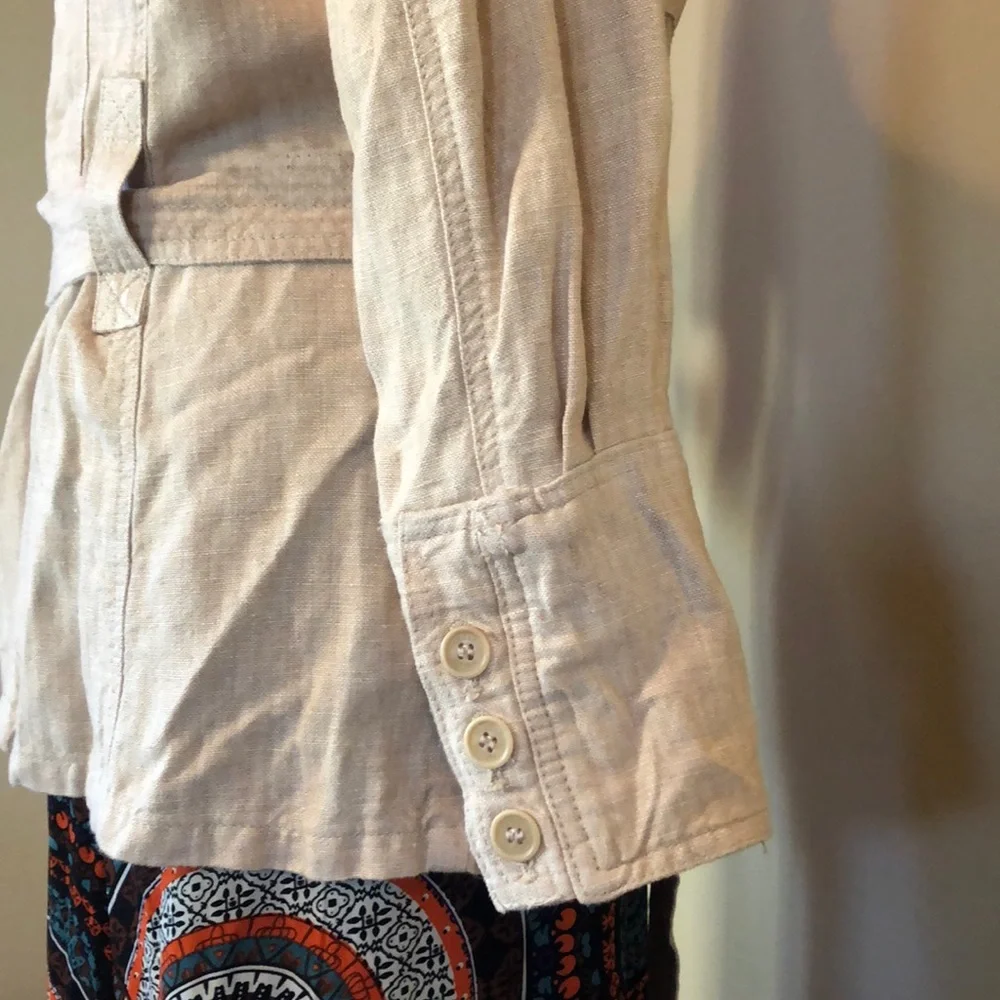 Sundance Cream Utility Jacket Sz L like new - Picture 8 of 9